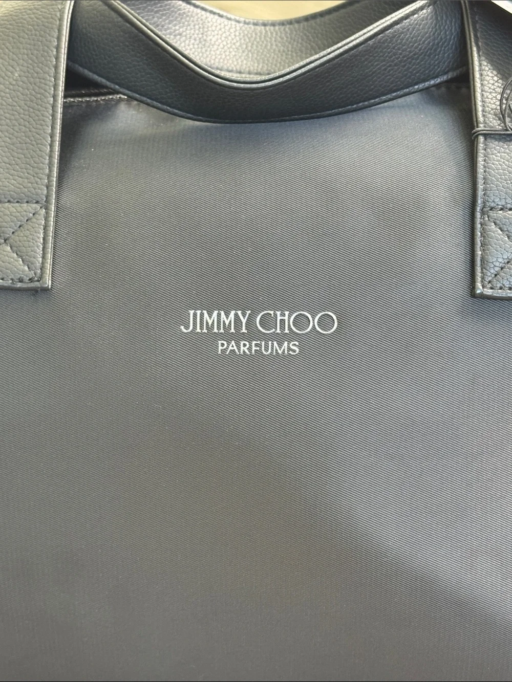 JIMMY CHOO PARFUMS Black Weekend Bag Travel Duffel with Top Handles
